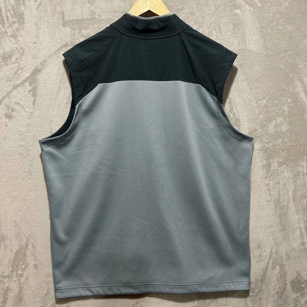 Nike Golf Tour Performance Vest Men's Size XL Gray 1/4 Zip Dri-Fit